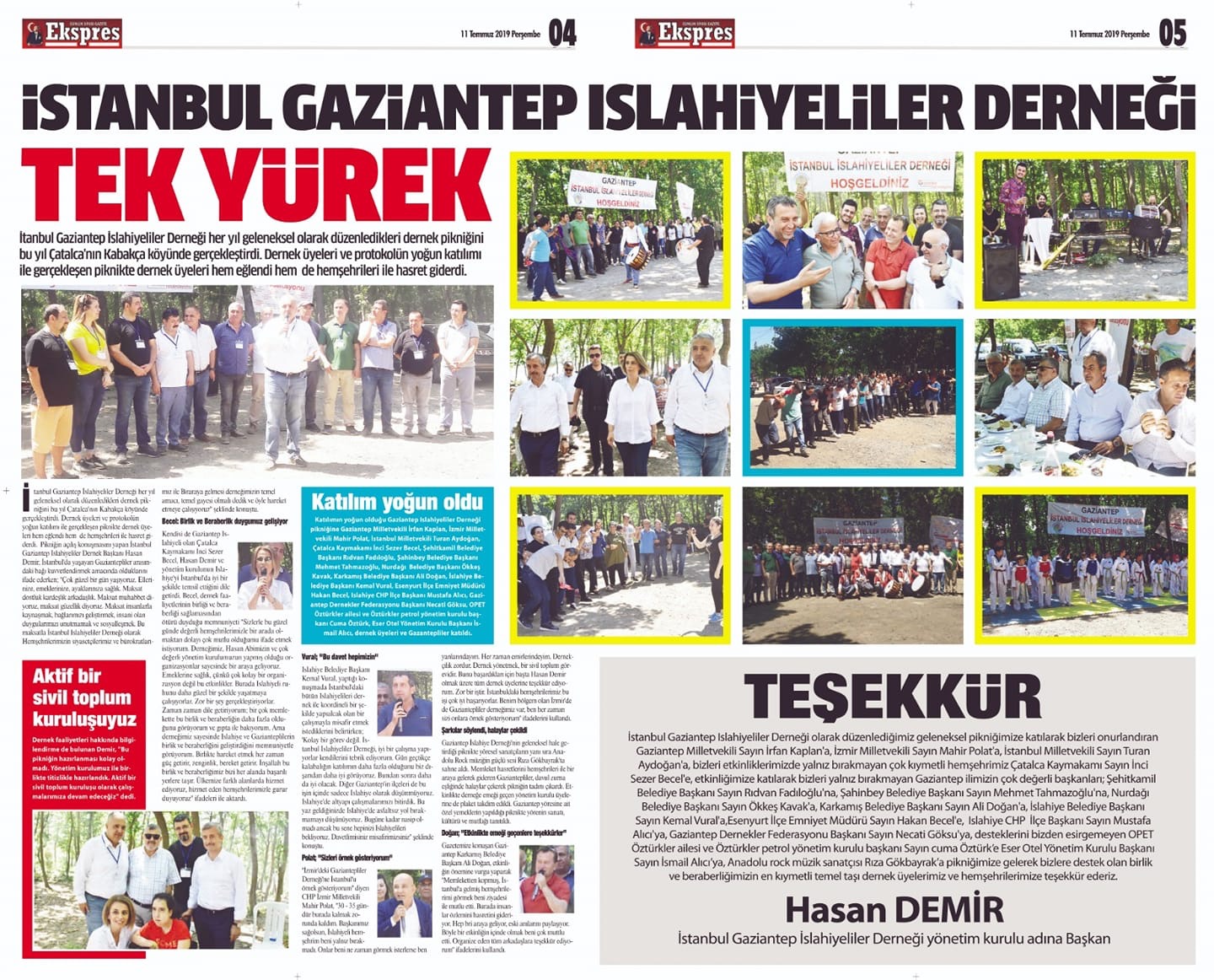 2019 GELENEKSEL GAZİANTEP İSLAHİYELİLER PİKNİĞİ